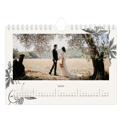 Calendrier photo A5 — Encre & lierre [Mars]