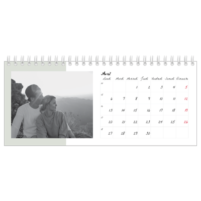 Calendrier de bureau — Écrans de couleur [Avril]