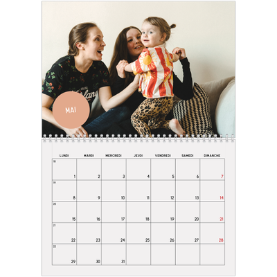 Calendrier photo A4 double (30 x 40 cm) — Gommettes photo [couverture]