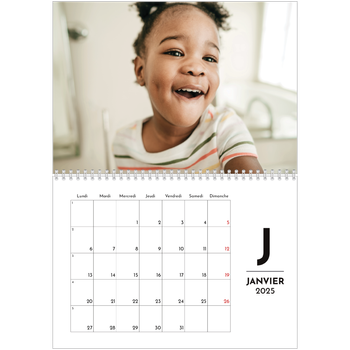 Calendrier photo A4 double — Projecteur sur les lettres