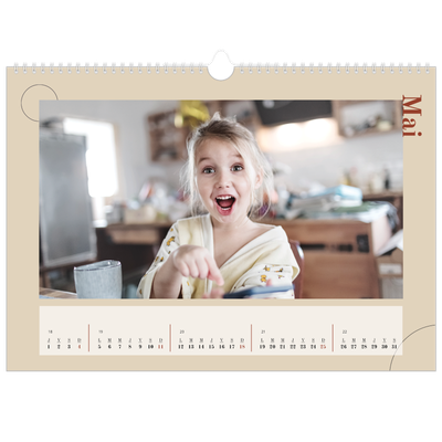 Calendrier photo A3 — Texte asymétrique [couverture]