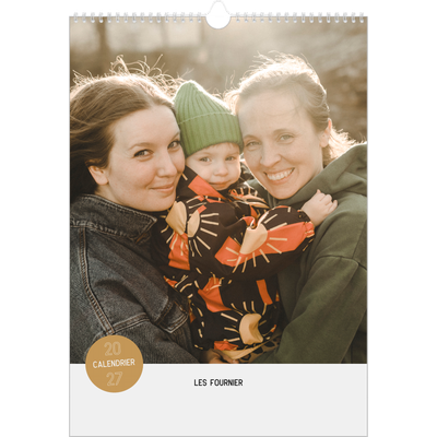 A3 Calendrier annuel — Gommettes photo [couverture]