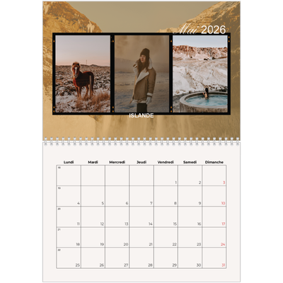 Calendrier photo A4 double (30 x 40 cm) — Envie d'aventures [couverture]