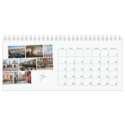Calendrier de bureau — Escapade citadine [Janvier]