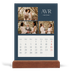 Calendrier de bureau support bois - portrait  — Ardoise et sérifs [Avril]