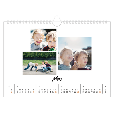 Calendrier photo A4 — Journal Intime [Mars]