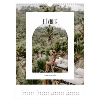 A3 Calendrier annuel — L'arche ouverte [Février]