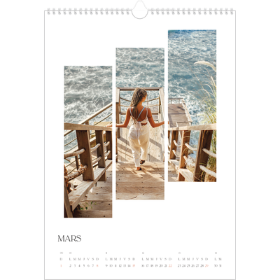A3 Calendrier annuel — Fragments de voyage [Mars]