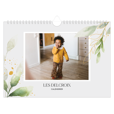 Calendrier photo A4 — Éclaboussure florale [couverture]