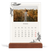 Calendrier de bureau support bois - portrait  — Encre & lierre [Février]