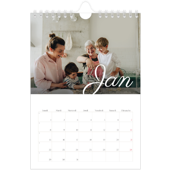 Calendrier photo A5 — Mois écris à la main