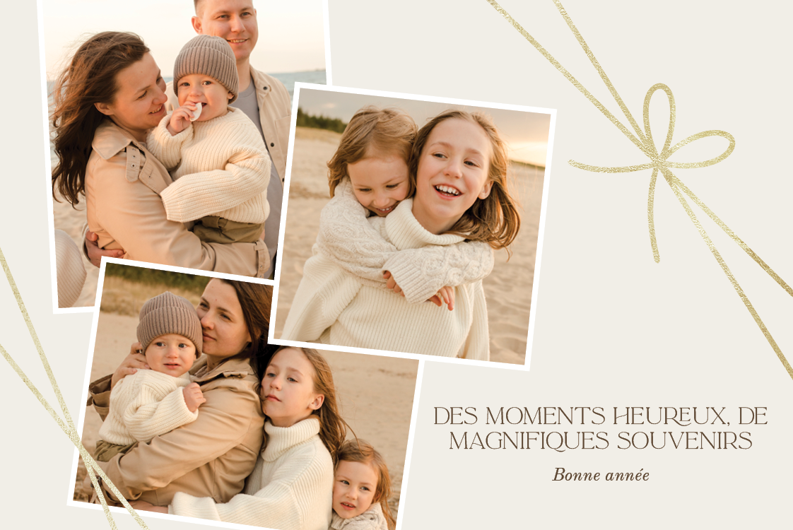 Faire-part & Cartes — Instantanés et fil doré