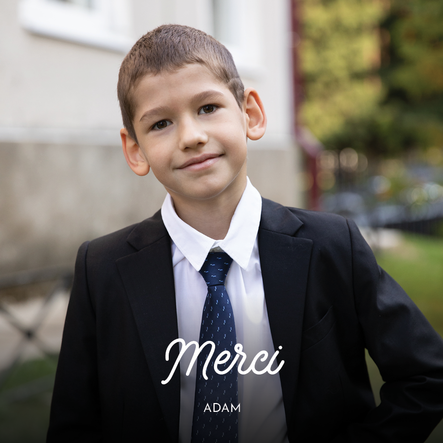 Carte de remerciement — Photo complète