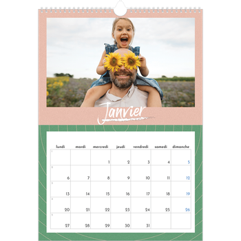 Calendrier photo A3 — Papier peint acidulé