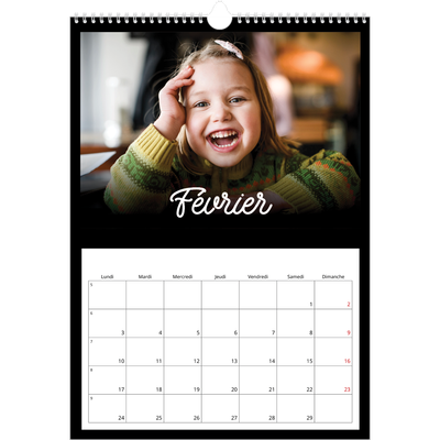 A3 Calendrier annuel — Diapositive [Février]