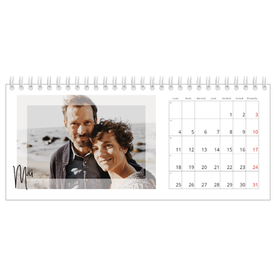 Calendrier de bureau — Cadre clair [couverture]