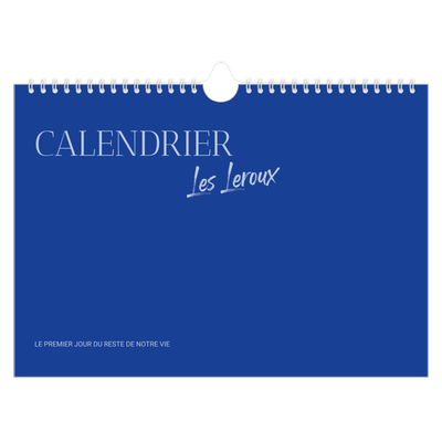 Calendrier photo A4 — Classique cobalt [couverture]