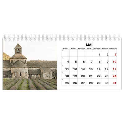 Calendrier de bureau — Simple photo [couverture]