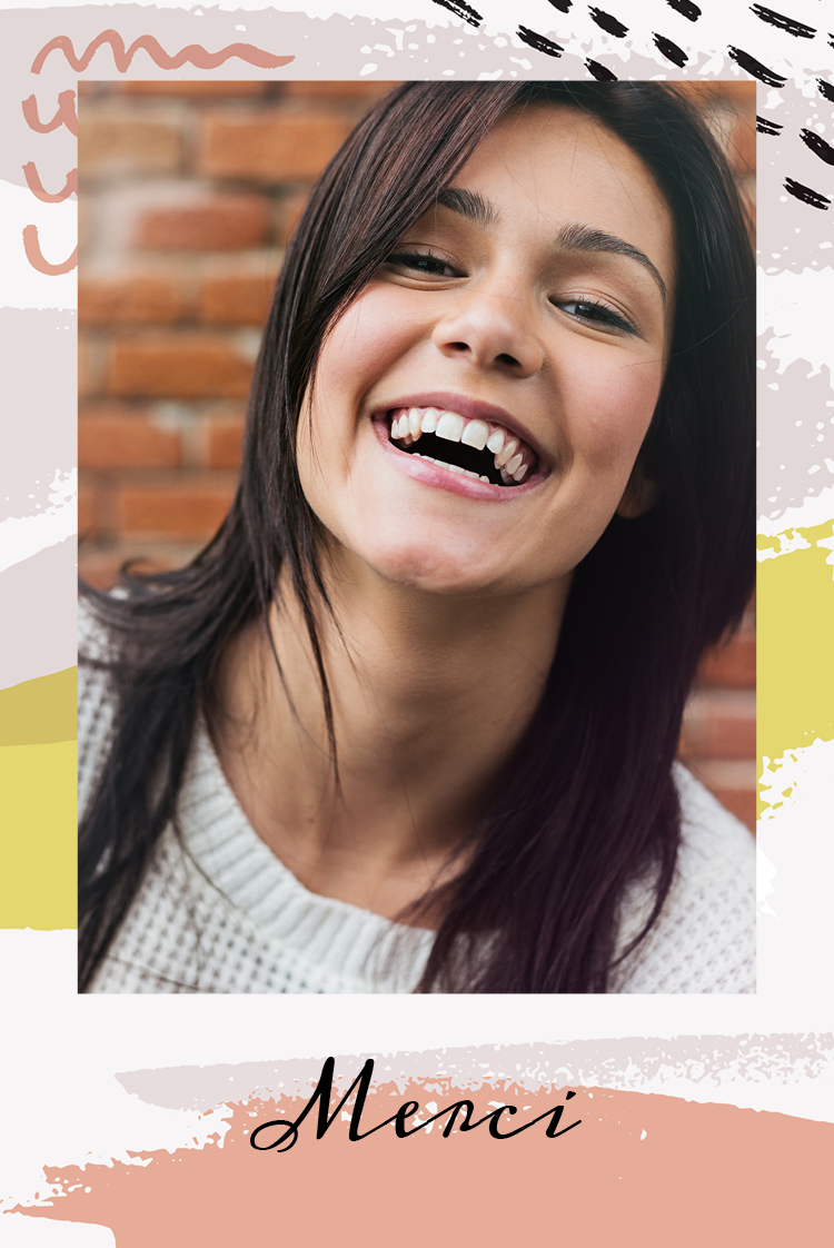 Carte de remerciement — Motifs peints