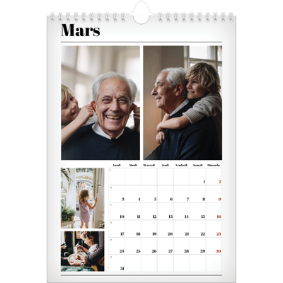 Calendrier photo A4 (20 x 30 cm) — Une de magazine [Mars]