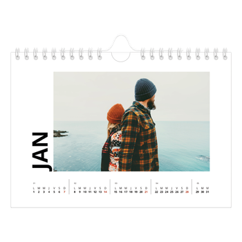 Calendrier photo A5 — Espace blanc