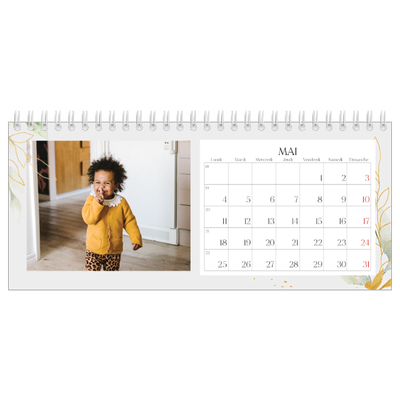 Calendrier de bureau — Éclaboussure florale [couverture]