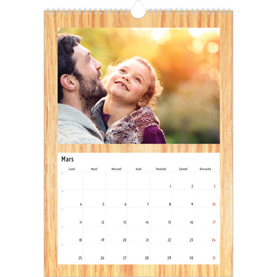 A3 Calendrier annuel — Rustique [Mars]