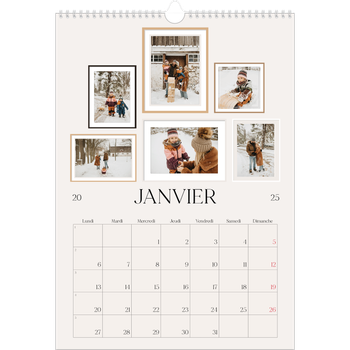 Calendrier photo A3 — Galerie de mur photo