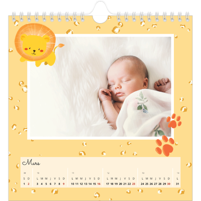 Calendriers annuels carré — Mes petits animaux [Mars]