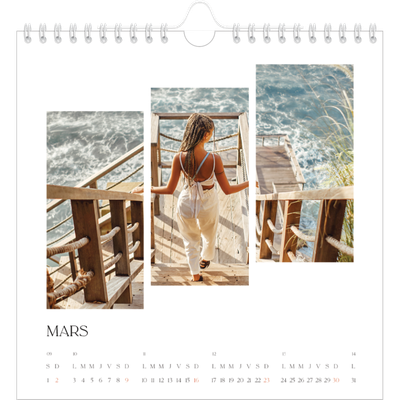 Calendriers annuels carré — Fragments de voyage [Mars]