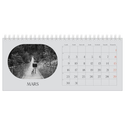 Calendrier de bureau — Sur la route [Mars]