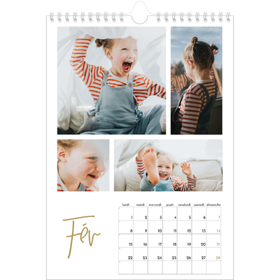 Calendrier photo A4 (20 x 30 cm) — Manuscrit [Février]