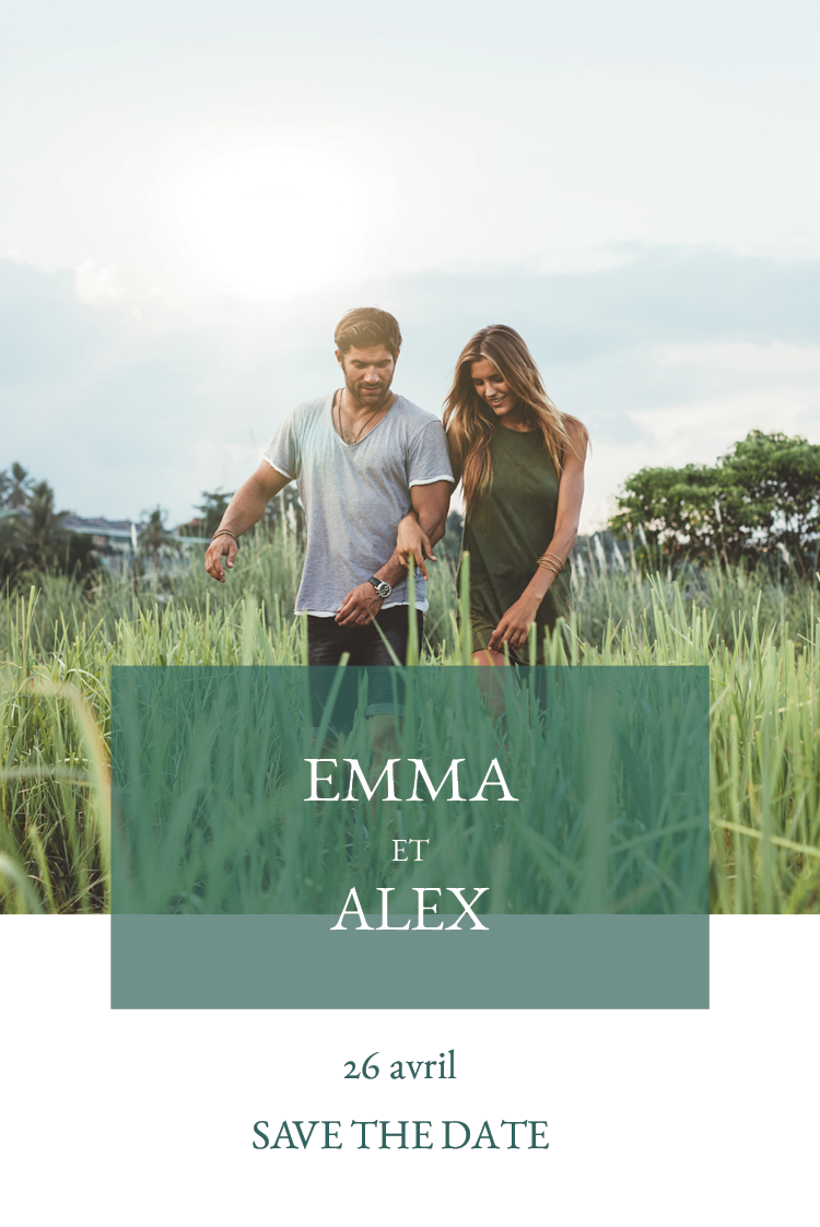 Save the date — Vert simple