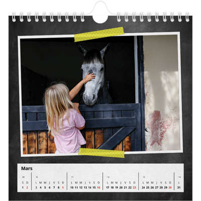 Calendriers annuels carré — Scrapbooking [Mars]