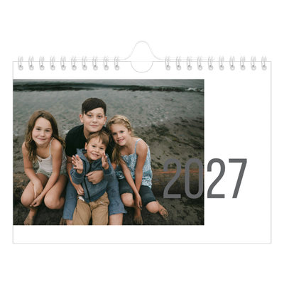 Calendrier photo A5 — Numéros mensuels [couverture]