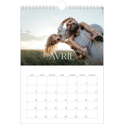 Calendrier photo A4 (20 x 30 cm) — Douze jolis mois [Avril]