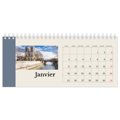 Calendrier de bureau — Vues du monde [Janvier]