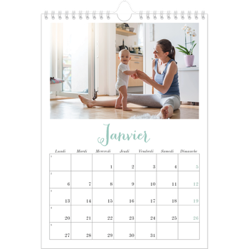 Calendrier photo A4 — Bienvenu au monde
