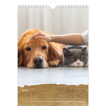 Calendrier photo A4 — Feuille d'or