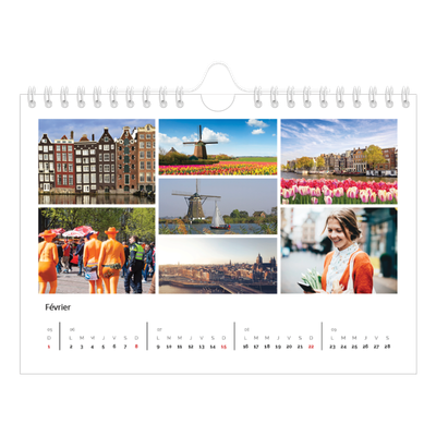 Calendrier photo A5 — Diaporama asymétrique [Février]