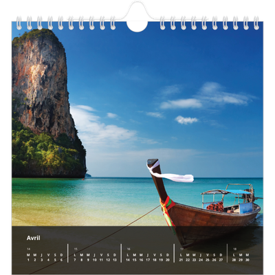 Calendriers annuels carré — Panorama [Avril]