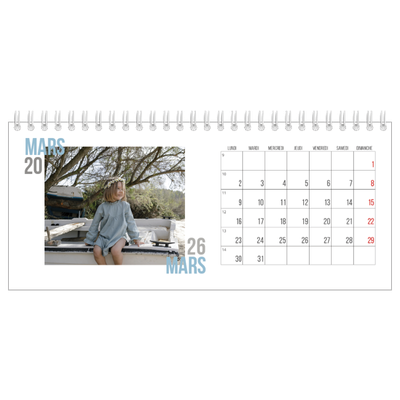 Calendrier de bureau — Type de couple [Mars]
