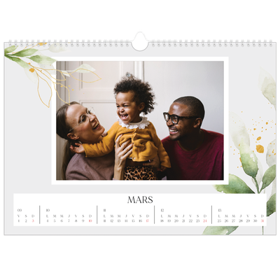 Calendrier photo A3 — Éclaboussure florale [Mars]