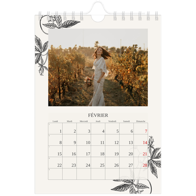 Calendrier photo A5 — Encre & lierre [Février]