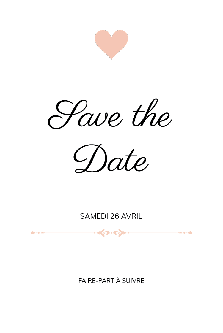 Save the date — Romantique