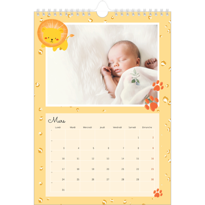 Calendrier photo A4 (20 x 30 cm) — Mes petits animaux [Mars]