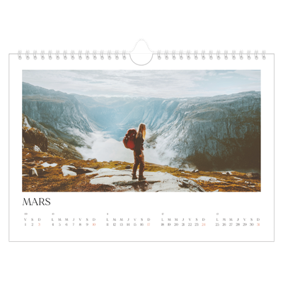 Calendrier photo A4 — Surf & couchers de soleil [Mars]
