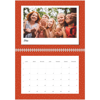 Calendrier photo A4 double (30 x 40 cm) — Cliché rétro pop [couverture]