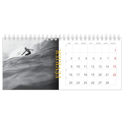 Calendrier de bureau — Style héritage [Février]