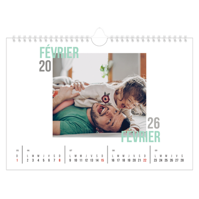 Calendrier photo A4 — Type de couple [Février]